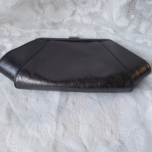 Zac Posen Metallic Gray Textured Crossbody Bag/Clutch. - Picture 3 of 14